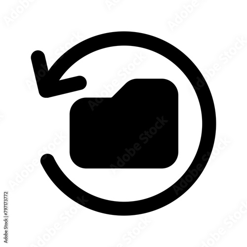 data recovery glyph icon