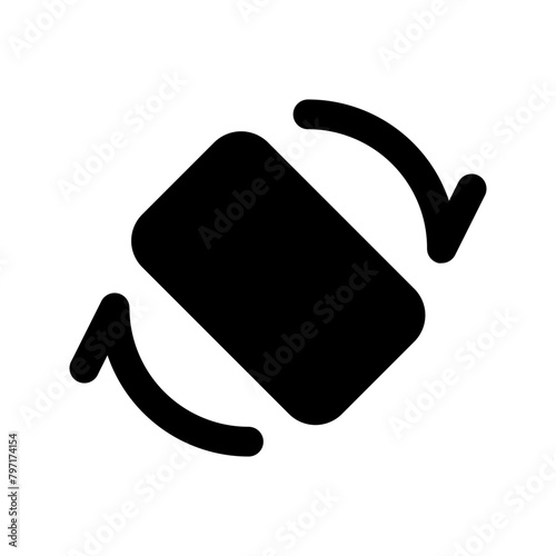 screen rotate glyph icon