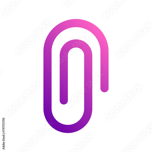 paper clip gradient icon