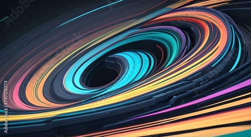 abstract colorful curve line