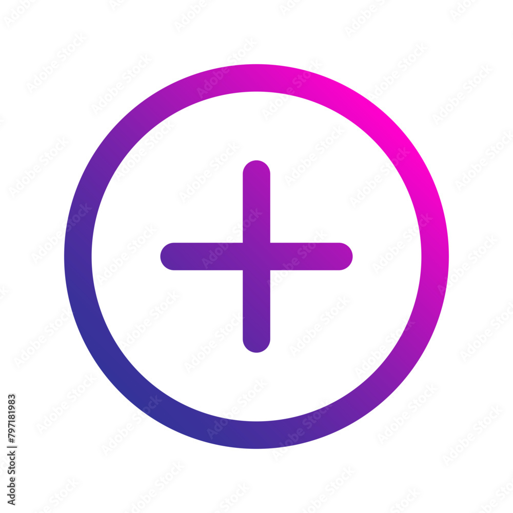 Obraz premium add gradient icon
