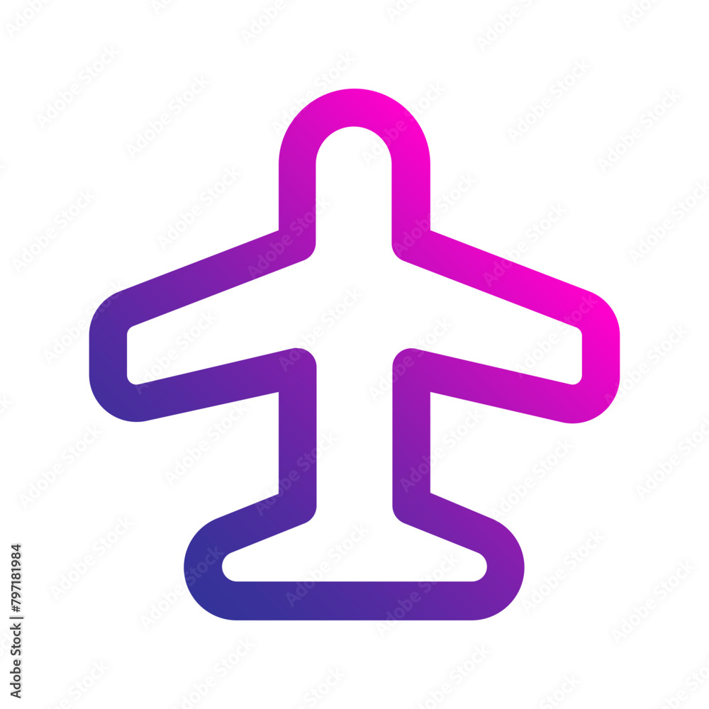 Fototapeta premium airplane mode gradient icon