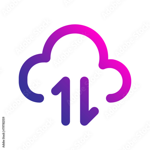 data transfer gradient icon