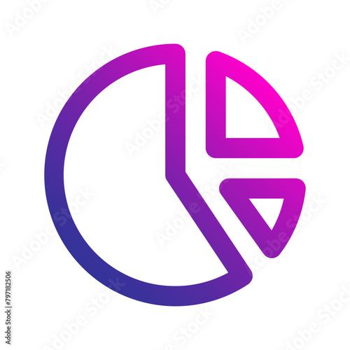 pie chart gradient icon