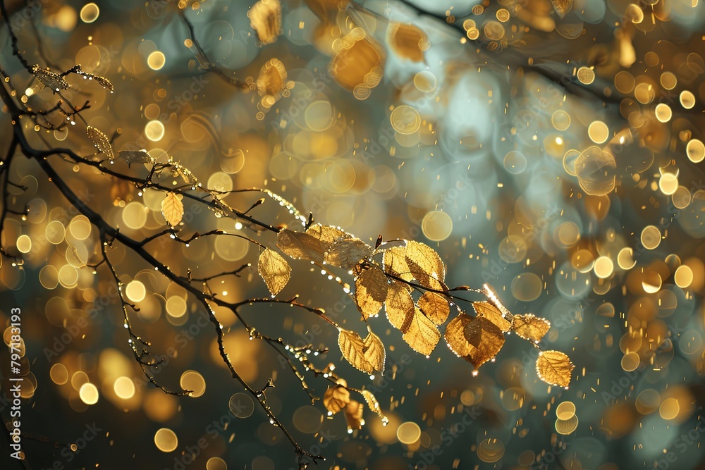 Fototapeta premium Intricate Botanical Whimsy: A Captivating Background could be a lush, enchanting tapestry of vibrant flora woven with delicate tendrils of imagination. 