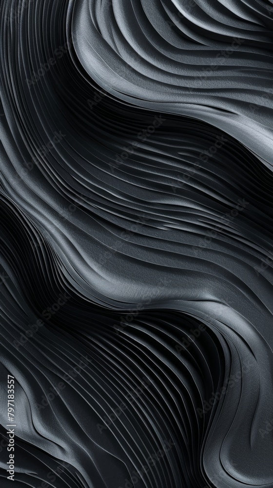 Abstract black silk waves texture Abstract black silk waves texture