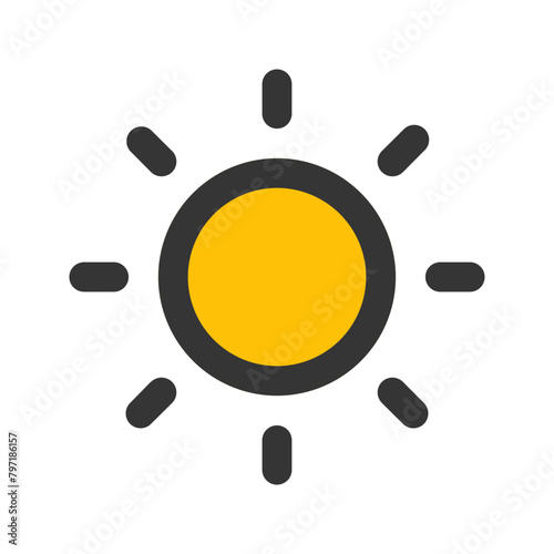 brightness line color icon