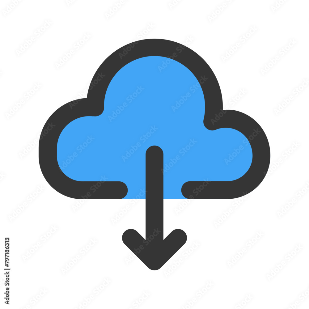 download line color icon download line color icon