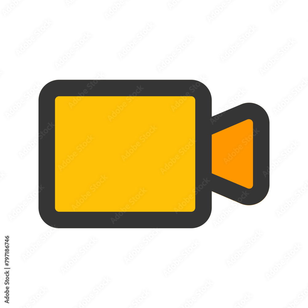 video camera line color icon video camera line color icon