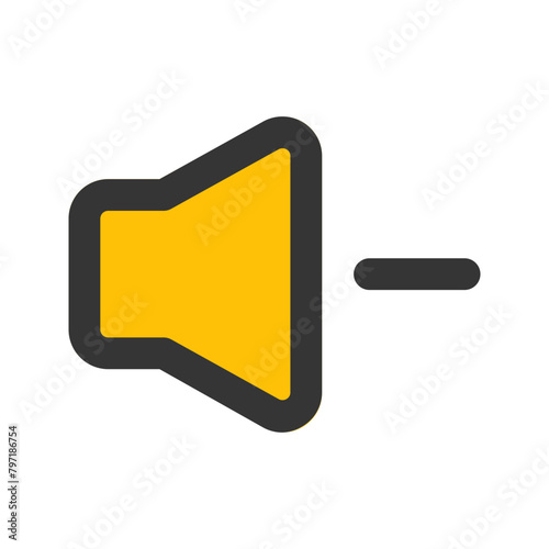 volume down line color icon