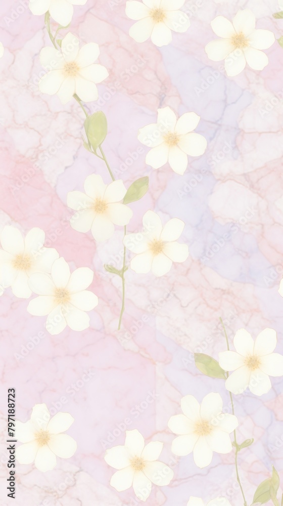 Flowers pattern marble wallpaper chandelier graphics painting.