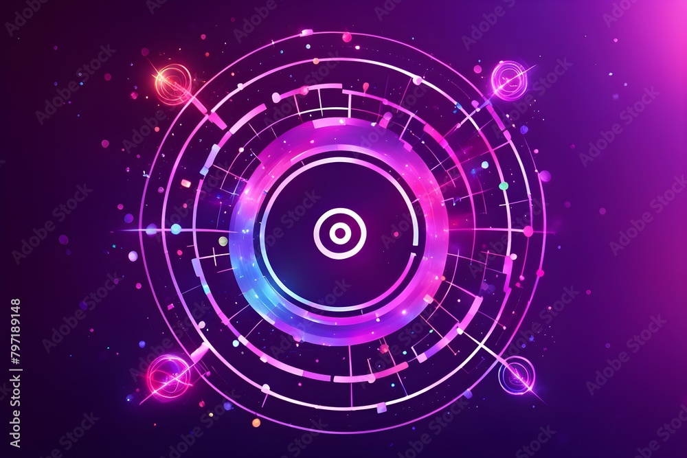 A colorful circle with a black center A colorful circle with a black center