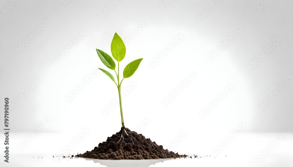 Mini Green Plant Soil Digital Painting Isolated Plants Illustration Background Nature Design Mini Green Plant Soil Digital Painting Isolated Plants Illustration Background Nature Design