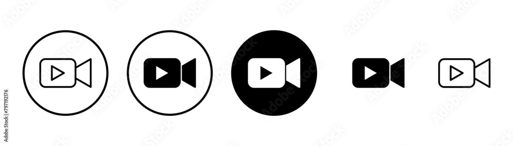 Video camera icon vector isolated on white background. Video camera vector icon. Camera Icons. Movie Sign. Cinema Video camera icon vector isolated on white background. Video camera vector icon. Camera Icons. Movie Sign. Cinema