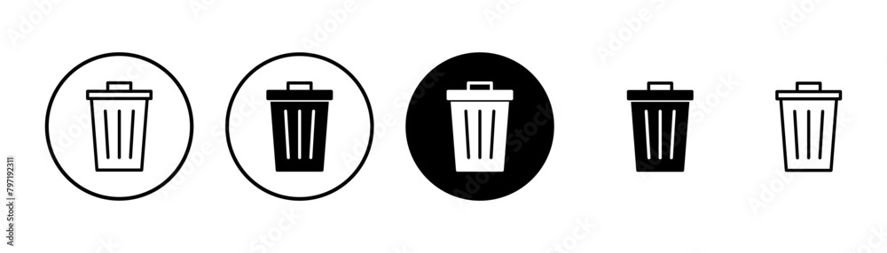 Trash icon vector isolated on white background. trash can icon. Delete icon vector Trash icon vector isolated on white background. trash can icon. Delete icon vector