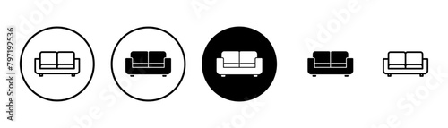 Sofa icon vector isolated on white background. sofa icon illustration. furniture