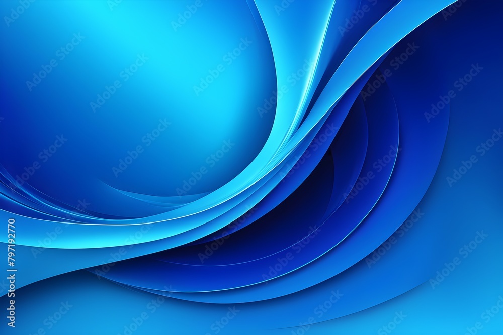 Fototapeta premium A blue wave with a blue background
