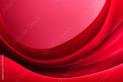 A red background with a red wave