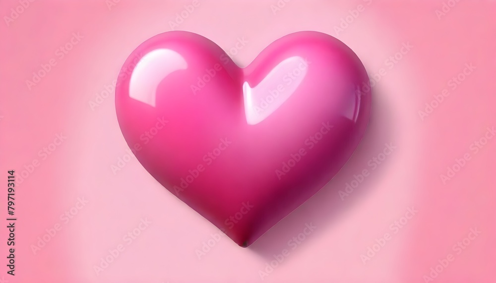 Heart Illustration Love Icon Valentines Day Digital Artwork Painting Background Design