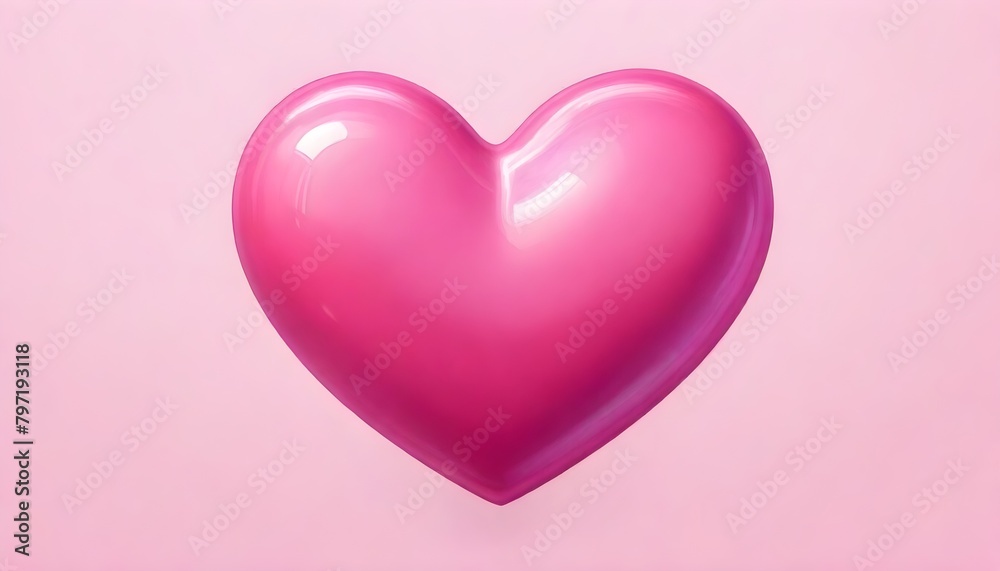 Heart Illustration Love Icon Valentines Day Digital Artwork Painting Background Design