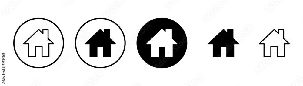 Home icon vector isolated on white background. House vector icon. Address Home icon vector isolated on white background. House vector icon. Address