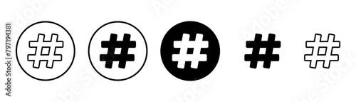 Hashtag icon vector isolated on white background. hashtag vector icon