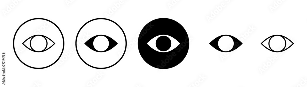 Eye icon vector isolated on white background. Look and Vision icon. Eye vector icon Eye icon vector isolated on white background. Look and Vision icon. Eye vector icon