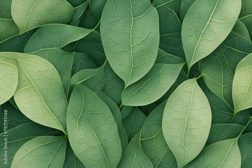 Obraz premium A close up of green leaves with a lot of detail