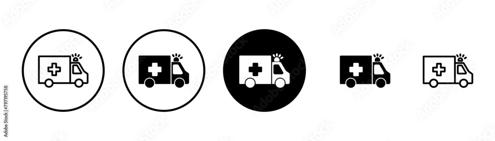 Ambulance Icon vector isolated on white background. Ambulance Icon Design. ambulance truck icon vector Ambulance Icon vector isolated on white background. Ambulance Icon Design. ambulance truck icon vector