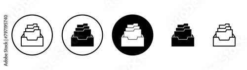 Archive folders icon vector isolated on white background. binders vector icon. Archive storage icon.