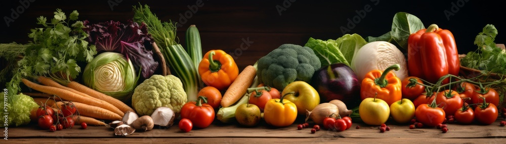 A garden harvest scene with fresh farm produce laid out on the ground, surrounded by the earthy browns of soil and natural greenery A garden harvest scene with fresh farm produce laid out on the ground, surrounded by the earthy browns of soil and natural greenery