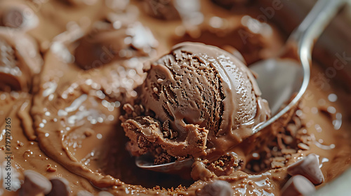 Homemade Organic Chocolate Ice Cream, 