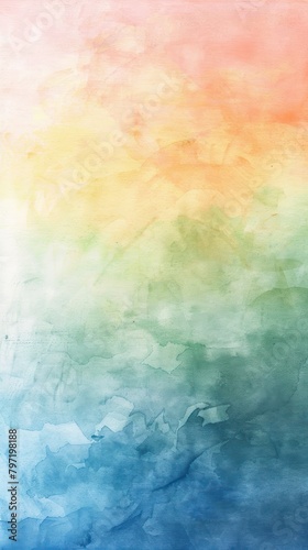 Watercolor painting with gradient colors. Abstract background in soft hues. 