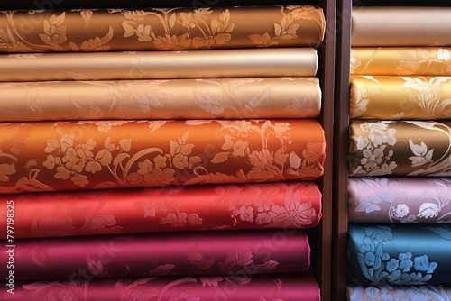 Bespoke Tailoring Fabrics: Antique Oriental Silk Gradients Selection
