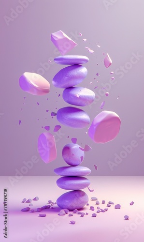 whimsical purple abstract background with playful shapes and quirky elements, adding a touch of whimsy and charm to the design, Hd Background