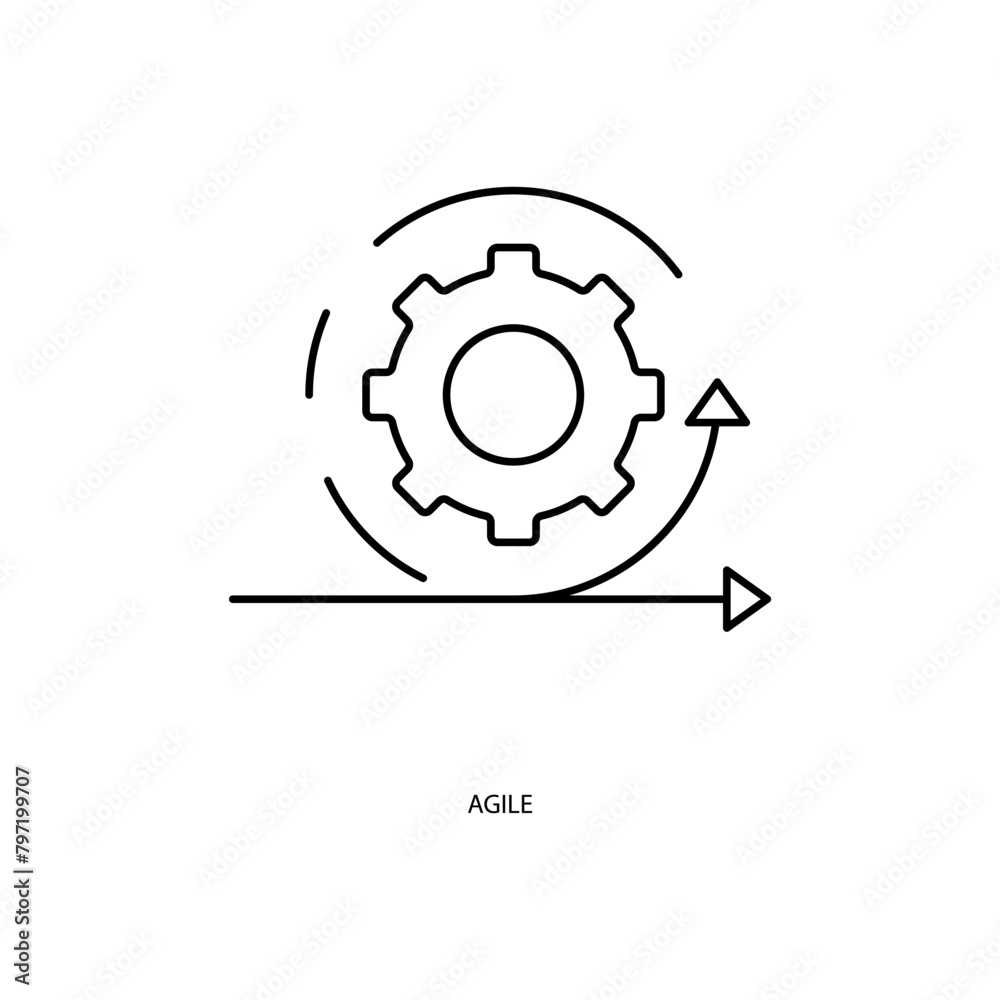 agile concept line icon. Simple element illustration. agile concept outline symbol design. agile concept line icon. Simple element illustration. agile concept outline symbol design.