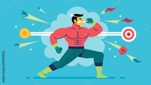 A fighter uses specific breathing techniques to target different muscle groups allowing for more precise and powerful strikes.