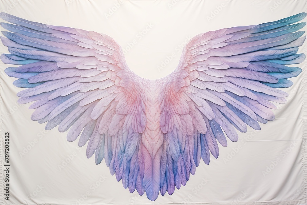 Fototapeta premium Ethereal Angel Wing Gradients Spiritual Wall Tapestry - Heavenly Decor Delight