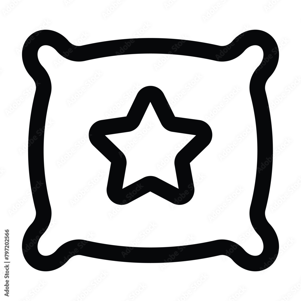 Simple Pillow icon. The icon can be used for websites, print templates, presentation templates, illustrations, etc Simple Pillow icon. The icon can be used for websites, print templates, presentation templates, illustrations, etc