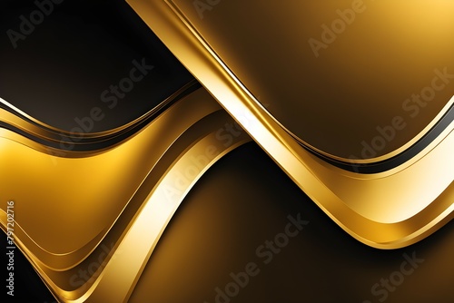 A gold and black wave patterned background