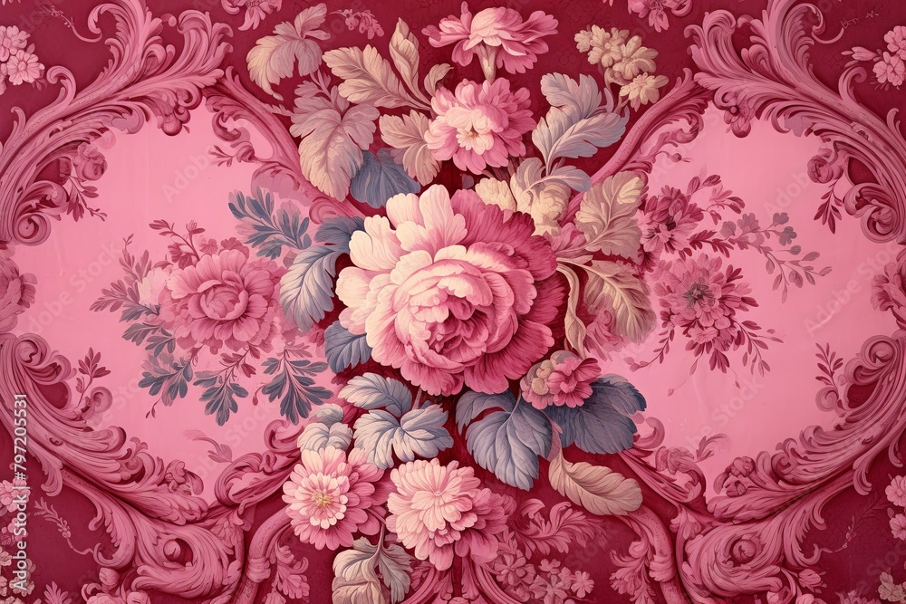 Opulent Rococo Tapestry Gradients: Historical Novel Book Jacket Design
