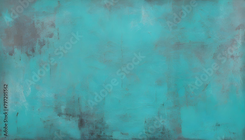 Turquoise Grunge Wall Texture Digital Painting Abstract Background Illustration Distressed Old Urban Design