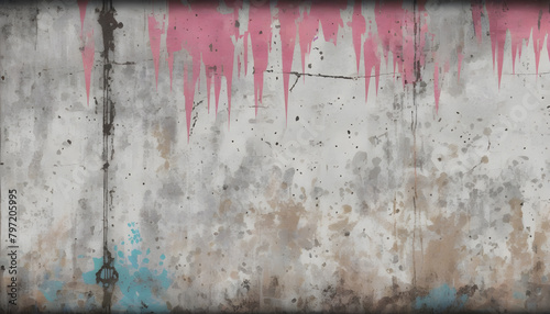 Grunge Wall Texture Digital Painting Abstract Background Illustration Distressed Old Urban Design