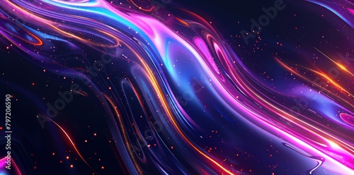Abstract background with neon multicolor lines 