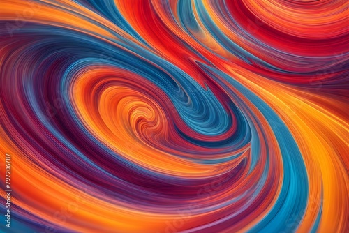 A colorful swirl of orange  blue  and purple