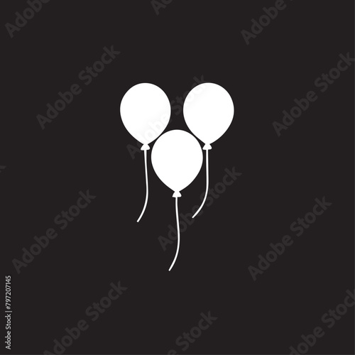 Ballons in cartoon, doodle style . Image for t-shirt, web, mobile apps and ui. Isolated 2d vector illustration in logo, icon, sketch style, Eps 10, black and white. AI Generative