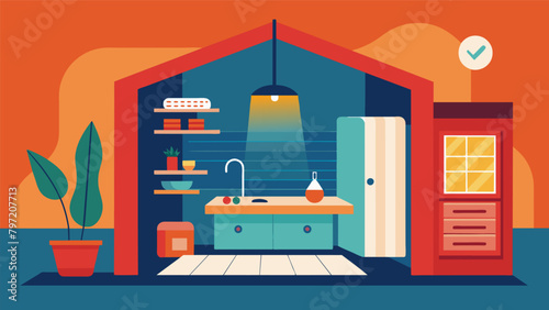 The vans tiny kitchen now doubled as a wellness center with the addition of an infrared sauna offering a multitude of health benefits in a small but.
