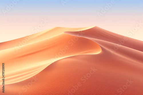 Swirling Sand Dune Gradients  Desert Landscape Poster Design