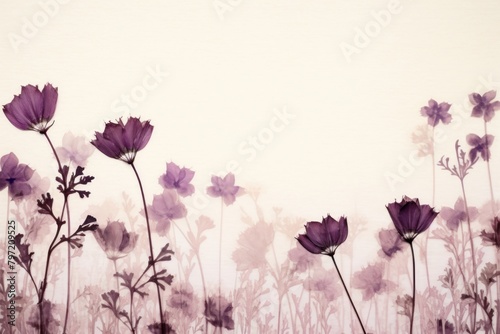 Real pressed purple flowers backgrounds outdoors blossom.