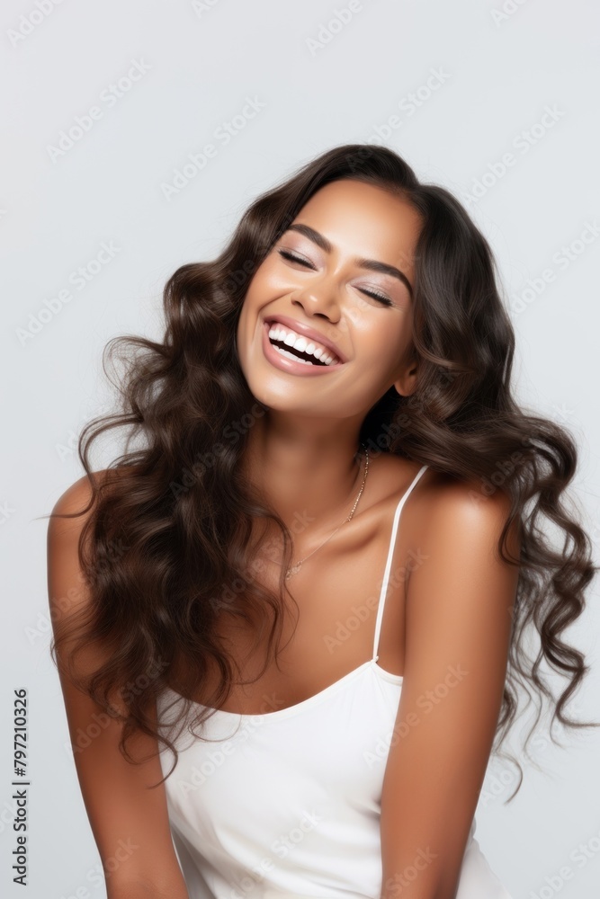 Black woman smile laughing adult.